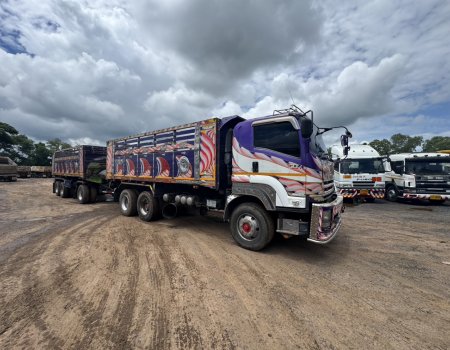 ขาย รถมือสอง Isuzu FXZ รถสภาพดี 360 ปี59 ไอดีอทองแม่ลูกพ่วงดัมพ์หินทราย น่าใข สนใจ ติดต่อ ร้านกิจเจริญยนต์